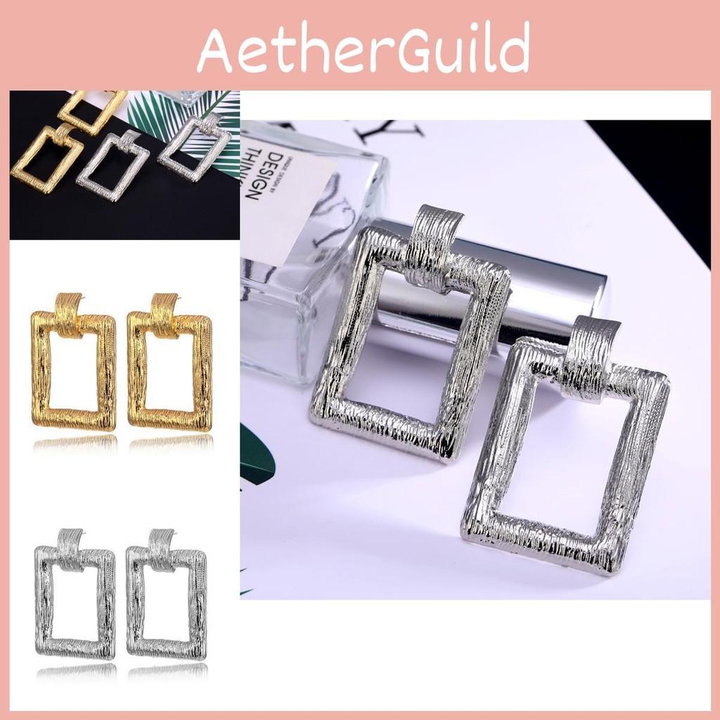 Bold Geometric Shape Alloy Earrings For Women Ideal For Business Gifts