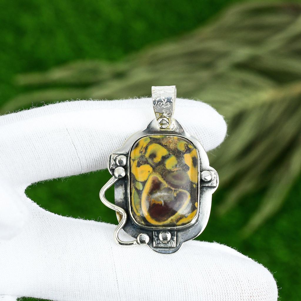 Friendship Day Sale 925 Silver Radiant Natural Fruit Jasper Daughter New Pendant
