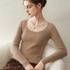 2025 Women's 100% Pure Cashmere U-Neck Slim-Fit Knit Sweater, Autumn/Winter Collection