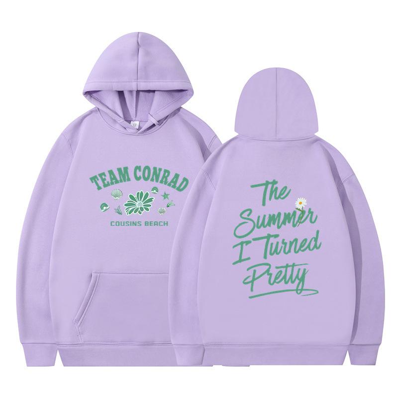 The Summer I Turned Pretty Printed Loose Hooded Sweater Hoodie