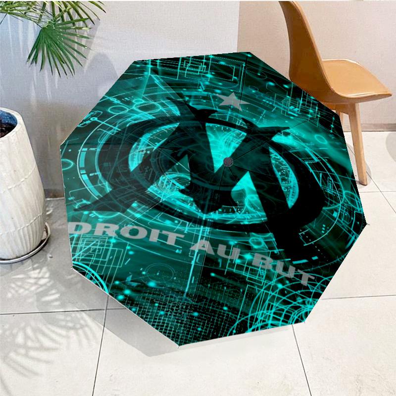 Mar-seille With Pride Emblem Printed Automatic Umbrella, 8-Frame for Travel, camping, Casual Umbrella, Essential Gift for  for family and friends