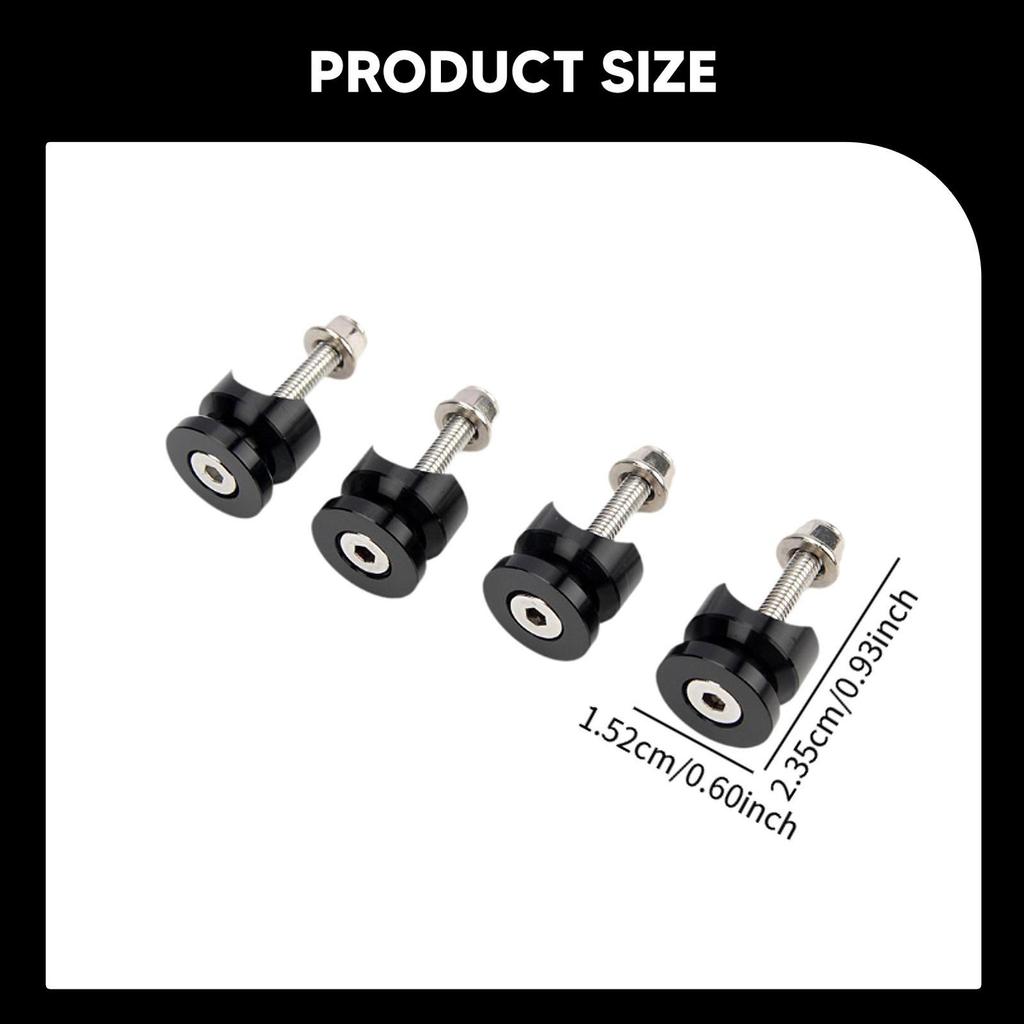 4 Stück Schnellverschluss-Basispolster Motorrad-Seitenkasten-Schutz Aluminiumlegierung Werkzeugadapter