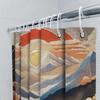 Sunrise Mountain Shower Curtain Watercolor Landscape Design For Bathroom Decor 3D Printing Shower Curtains Home Decor