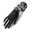 Versatile Unisex Football Charm Letter Beaded Bracelet Elastic Band Handchain for Everyday Wear Street Hand Jewelry