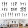 Metal Flower Vase Wall Decorations, Metal Flower Vase Wall Arts Sign Metal Decorations