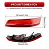 2x RED LED Rear Bumper Reflector Light Brake Stop Fog Lamp For Lexus GS200t GS250 GS300 GS460 GS-F ES250 ES350 ES300h 2013-2018