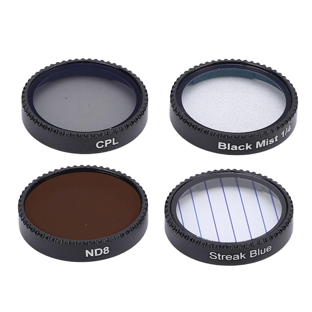 4 in 1 Drohnen-Objektivfilter-Set für NEO Optisches Glas ND8 CPL Blue Streak Black Diffusion 14 Filter