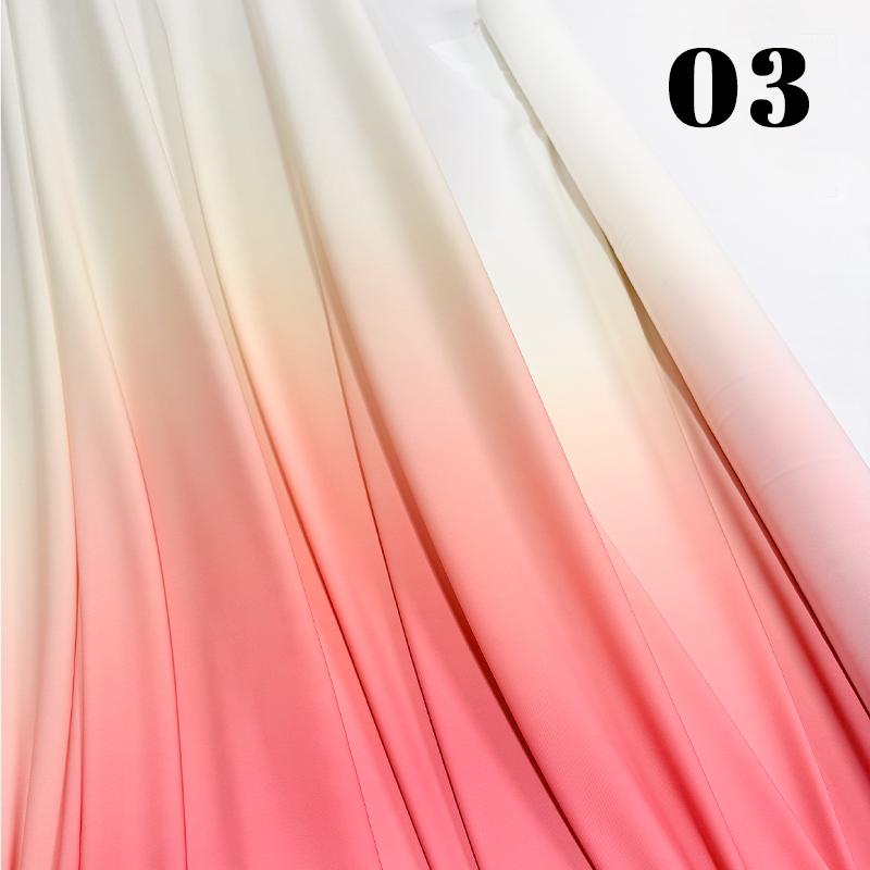 100x150cm Gradient Rainbow Fabric Ancient Style Sewing Hanfu Dress Stage DIY Costume Hanfu Silky Dress Stage Garment