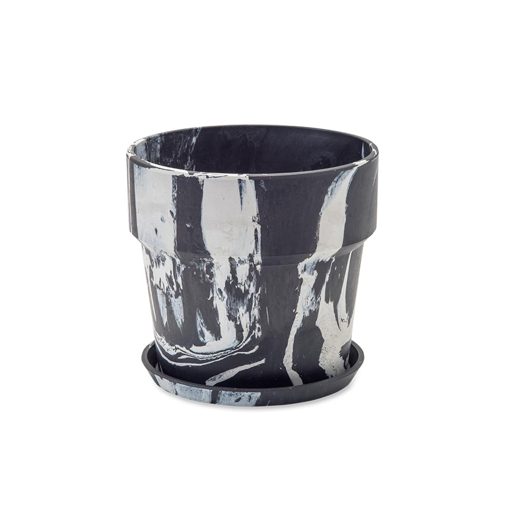 Posh Living Urban Plant Pot, Charcoal/Milk, Size 5, 81104