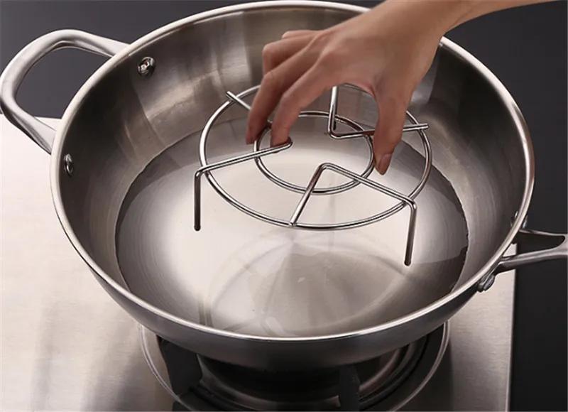 Stainless Steel Steamer Rack Multi-Purpose Steam Tray Stock Pot Steaming Tray Stand Kitchen Cookware rice cooker steaming rack