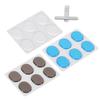 3 Sheets Silicone Mute Pad Drum Kit Soft Dampeners Replacement Sound Damping Mats with T Wrench