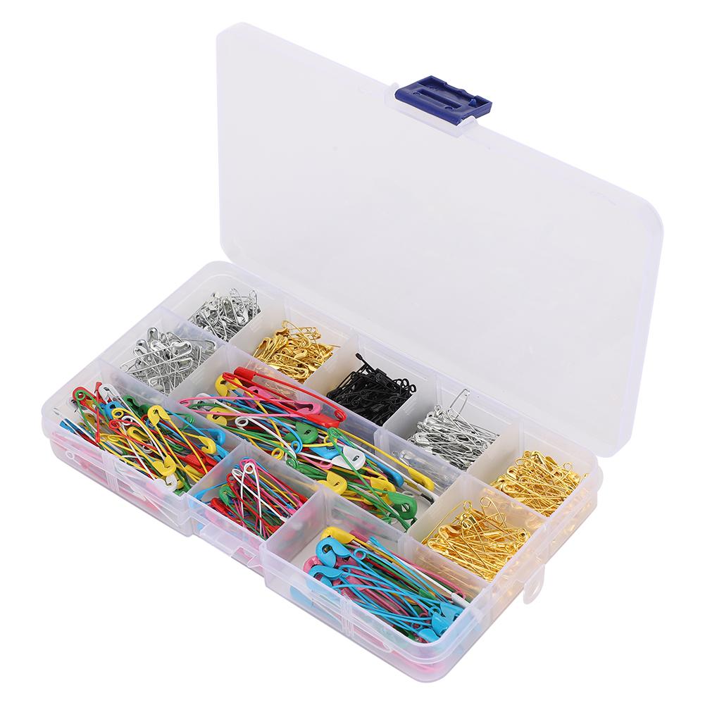 500Pcs Color Safety Pins Multicolor MultiSpecification Boxed Set Pin Tag Accessories