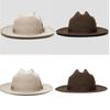Classical Hat for Women Men with Woven Belt Panama Hat Roll Brim Hat Cosplay Costume Adult Theme Party Gentlemen Hat