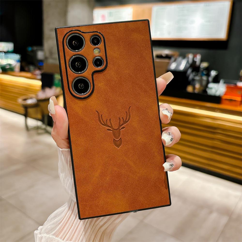 

Compatible Samsung Phone Cases S26 Ultra/S25 Lambskin Elk/A17/A34/A56 Full Coverage Samsung S23 Plus