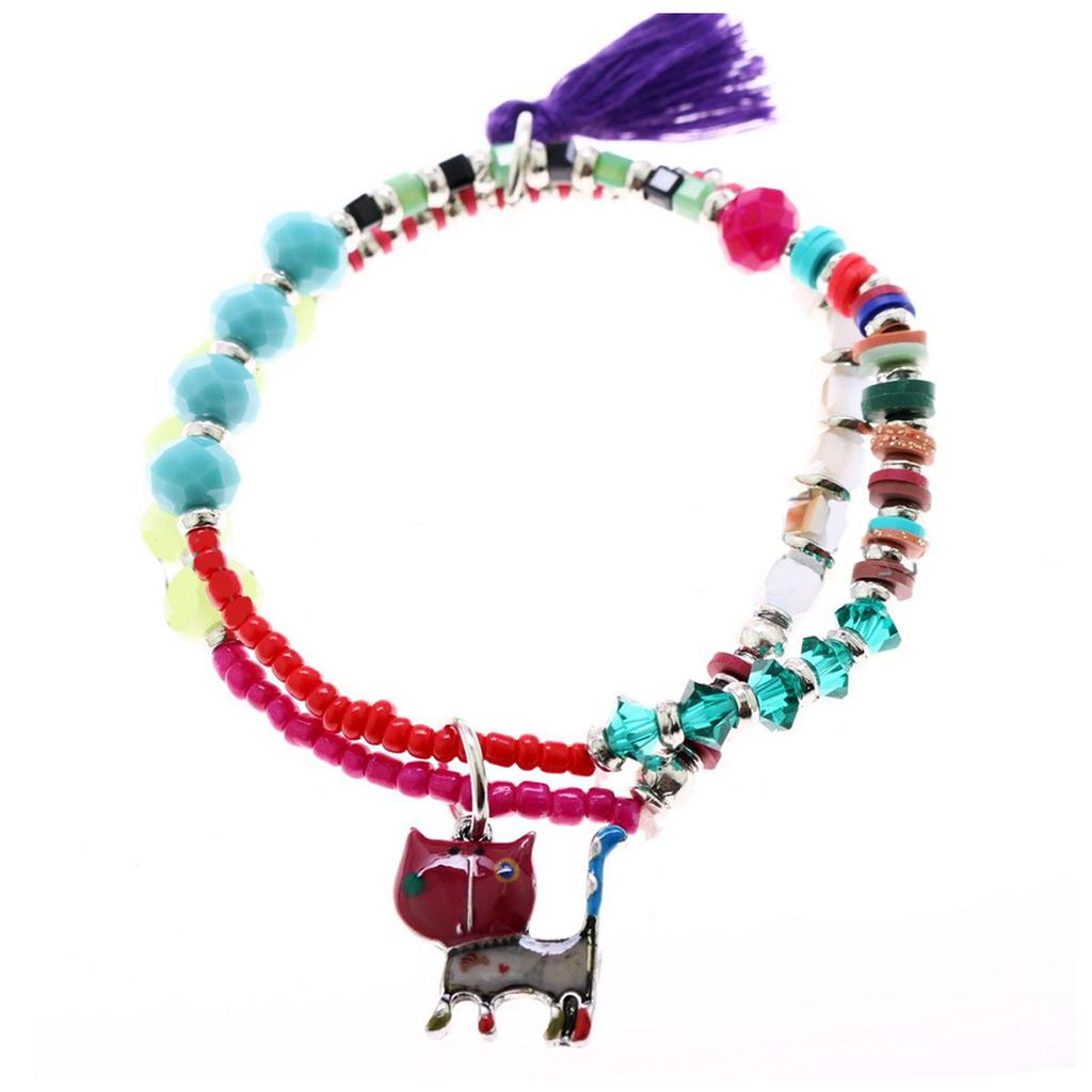 Les Trésors De Lily [R6244] - 'Lilipoupettes' Designer Bracelet (cat) Multicolored - 18x17 Mm