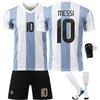 2425 Argentina Jersey No. 10 Commemorative Football Short-sleeved Children's Adult Set