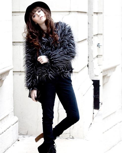 Imitation Fur Fur European and American Imitation Fur Jacket Autumn and Winter New Three-color Peacock Fur Imitation Fur Jacket Long Sleeve