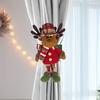 1pc of Christmas retro checkered curtain buckle, elderly snowman curtain holder, holiday decoration window decoration