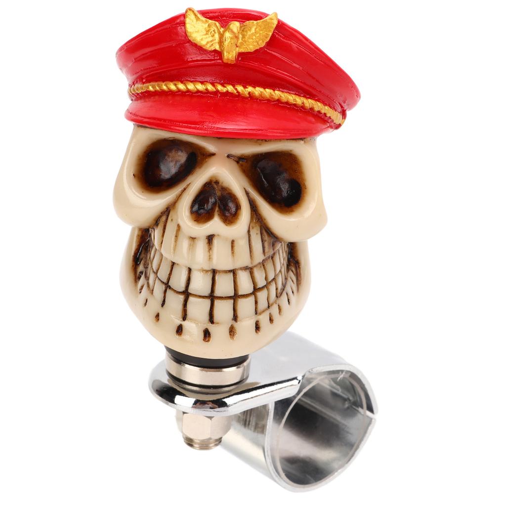 Skull Shape Stee  Wheel   3cm Diameter Metal Resin Turn Knob   for Cars Trucks Tractors Boats