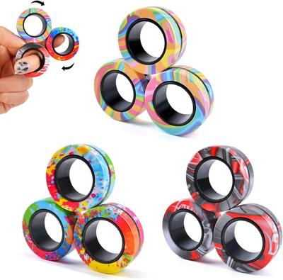 3-teiliges Zappelspielzeug-Set mit magnetischen Ringen, Angstspielzeug für Erwachsene, Zappel-Spinnerringe zur Linderung, Geschenke für Teenager ab 8 Jahren, Jungen und Mädchen