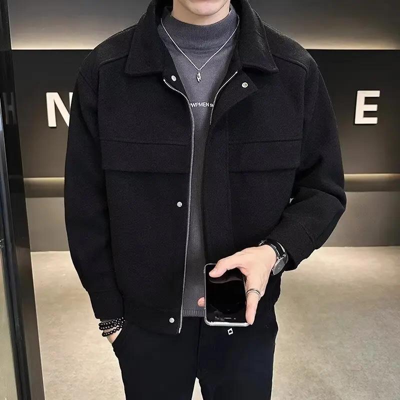 Vestes Veste Tendance Homme Veste Courte Épaissie Haut Veste Homme Manteaux Manteau Décontracté Mode Matière Fine Coupe Régulière
