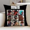 Rock DDispatchS Cushion Cover Breathable and skinfriendly linen pillowcase square removable and washable cushion