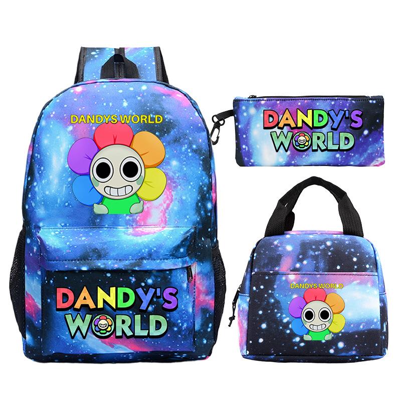 Sac d'étudiant Sac à crayons décontracté Sac à lunch Impression personnalisée Dandy'S World Around