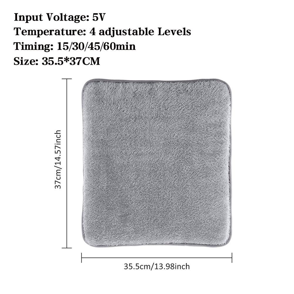 5V Usb Electric Heating Pad Heated Seat Cushion 3 Levels Temperature Camping Chair Heated Mat For Outdoor Camping Office