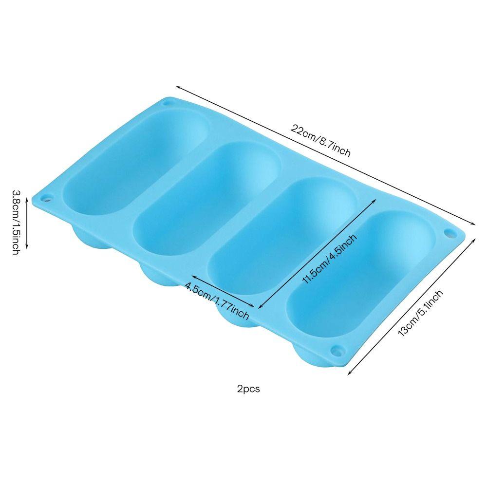 2 Pack Silicone Silicone Hot Dog Bun Molds DIY Baking Tray Bread Mold Hot Dog Sausage Mold  Baguette