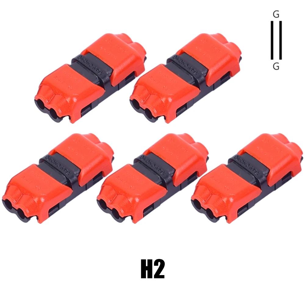 2 In 1 Wire Connector Quick Connect Disconnect Connectors Auto Terminals for Car Wires 8-22AWG LED Transparent Car Connector