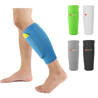 Schienbeinschoner Fußball Fußball Canilleras Stützsocke Nylon Beinärmel Schienbeinschutz mit Tasche Fußballausrüstung