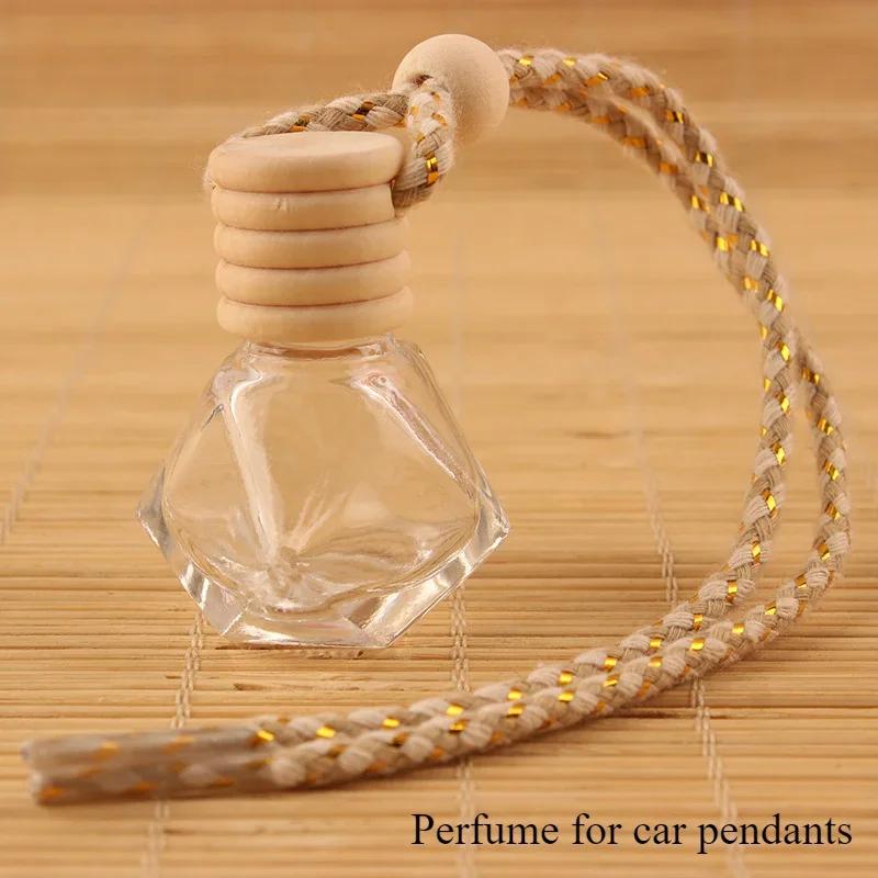 Car Aromatherapy Bottle Pendant Car Diffuser Bottle Empty Car Hanging Glass Bottle Perfume Mini Empty Pendant Aromatherapy