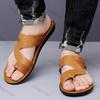 Fashion Men Sandals 2025 Summer New Non Slip Breathable Lightweight Soft Sole Beach Shoes Comfortable Fashion Clip Toe Slip on Slippers