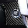 Real Soft Carbon Fiber Car Ignition Lock Panel Engine Start Stop Switch Cover Trim Sticker Auto Interior Accessories Compatible with Toyota