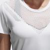 Adidas Mesh Hollow-Out Casual Sports Short Sleeve T-Shirt Women Tops White BR9837