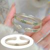 Traditional Enamel Flower Bangle Cat Paw Women's Opening Bracelet  Jewelry Gifts