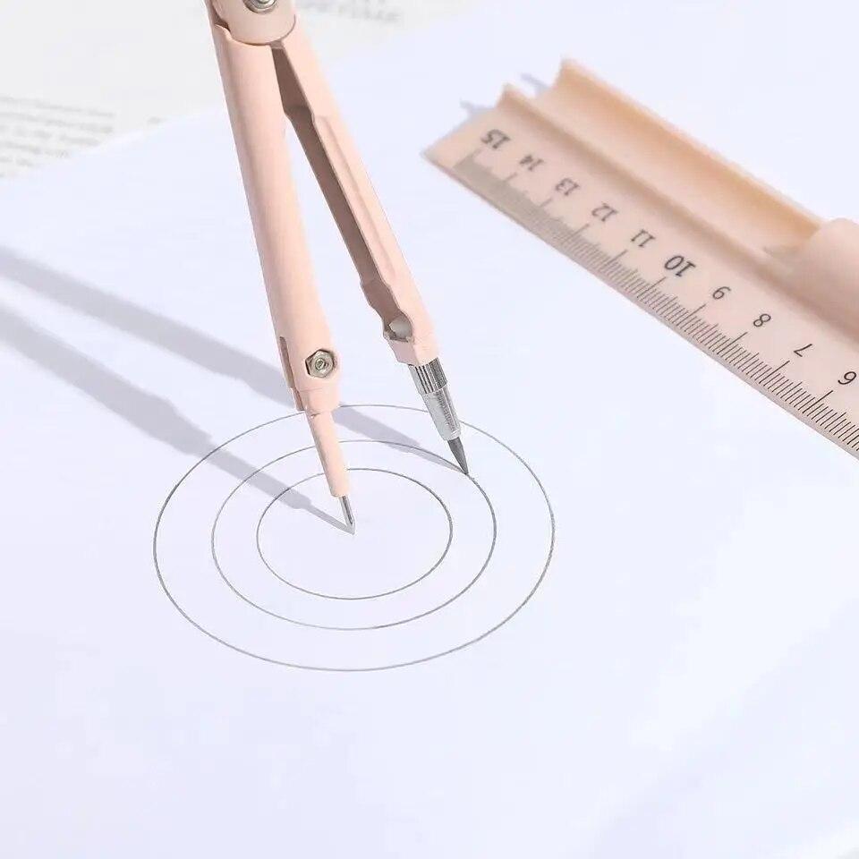 3 I 1 Multifunktionell Kompass Linjal Integrerade Hög Estetiska Ritverktyg För Grundskole- Och Gymnasieartiklar