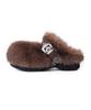 Lecyto Buckle Fur Clog_[Brown]