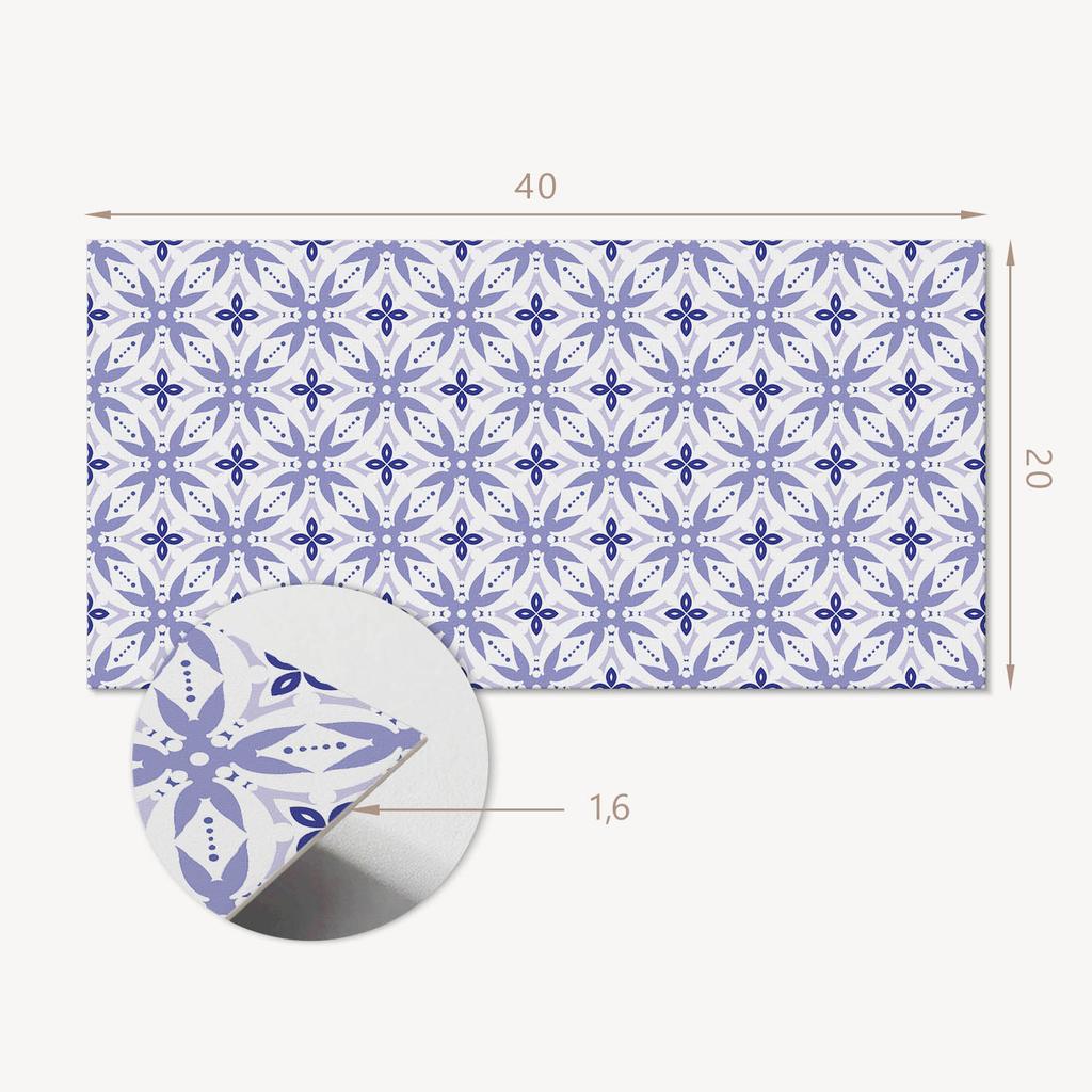 Naklejane Kafelki Pcv Z Motywem Idealne Do Przedpokoju Wzór Geometryczny Z Kwiatami 10X40X20 Cm