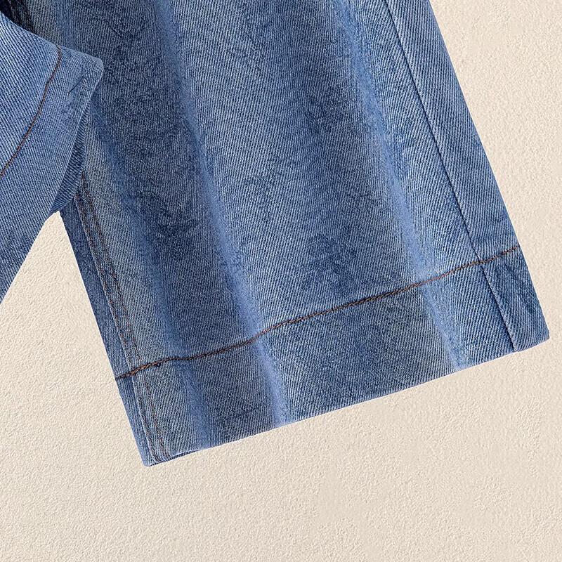 Women's High-Waist Washed Wide-Leg Jeans