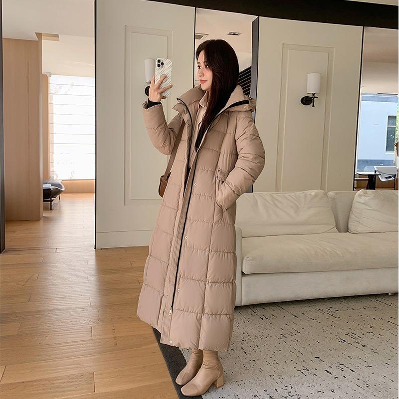 

Long down padded clothes women s knee padded clothes winter new thickened padded jacket 3XL хакі