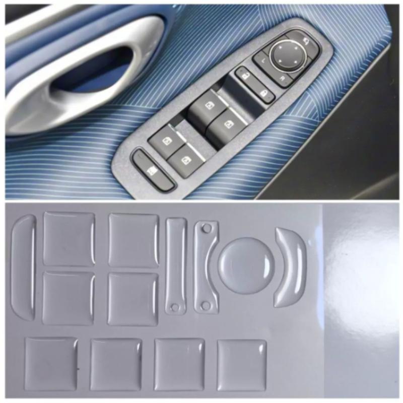 Handbrake Central Control Gear Button Protection Film For GAC Trumpchi GS3 2026 Transparent Epoxy Interior Modification Supplies