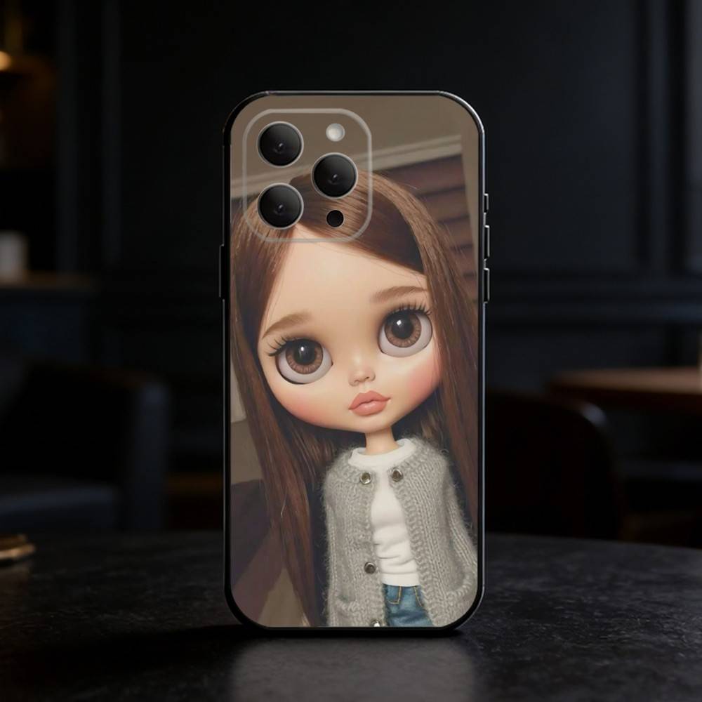 Fashion doll B-blythe Phone Case Silicone black Soft For IPhone 17,16,15,14,13,12,11,SE,Plus Pro Max