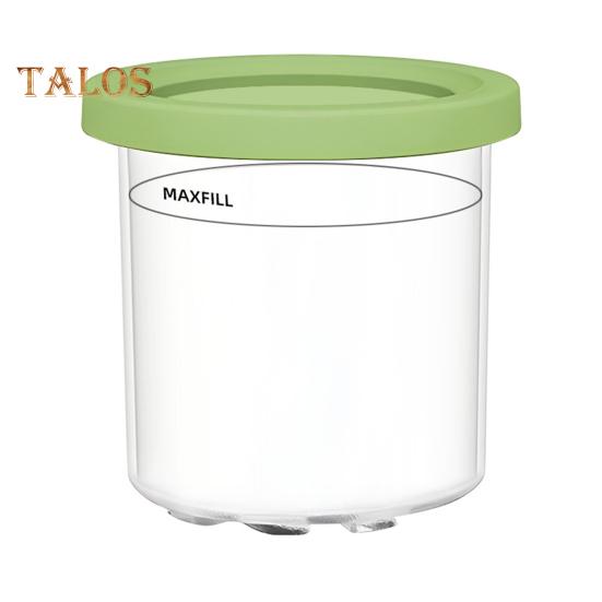 

1/4 шт. пинты и крышки Creami для охладителя банок для мороженого Ninja, контейнеры для хранения мороженого без бисфенола А, пригодные для мытья в посудомоечной машине, совместимые с NC299AMZ NC300s зелёный