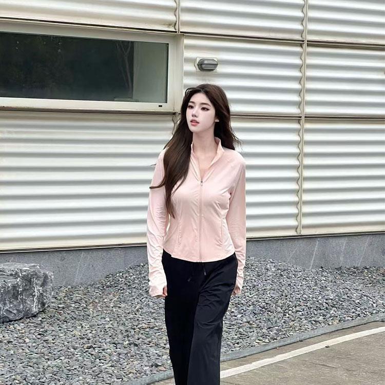 Skechers Solid Color Fashion Simple Sports Stand Collar Jacket Women Jackets Cloud-Pink P225W125-053G