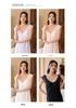 Thin Princess Lace French Strap Nightgown with Chest Pads - Sexy, Sweet, Transparent Modal Dress