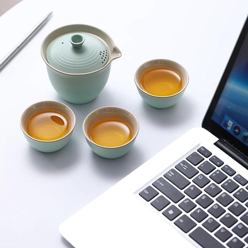 Portable Tea Set Travel Set Personal Use Quick Cup Brewing Teapot Outdoor Camping Tea Drinking Equipment 2025 New