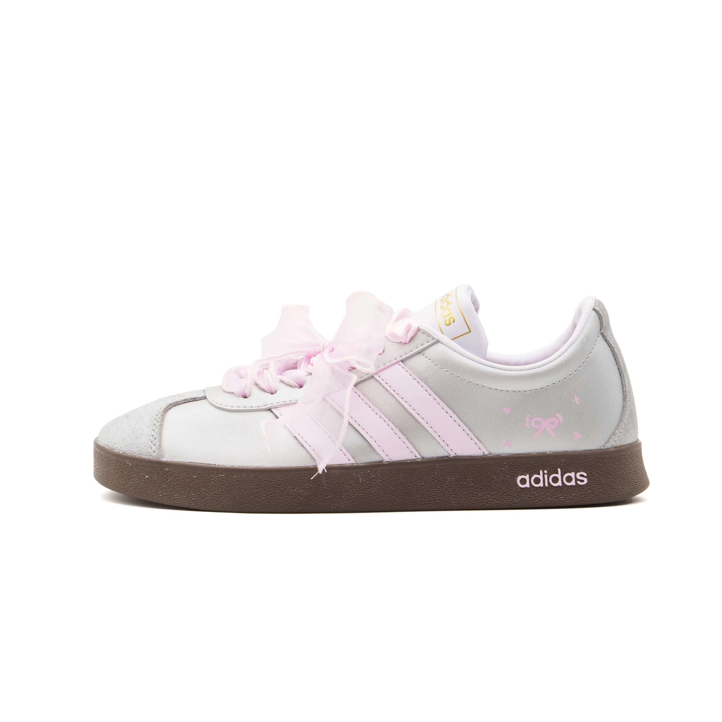 

Adidas Vl Court Classic Abrasion Resistant Low top Skateboard Shoes Women s Silver Pink JQ2470(Team1393-QD) 38