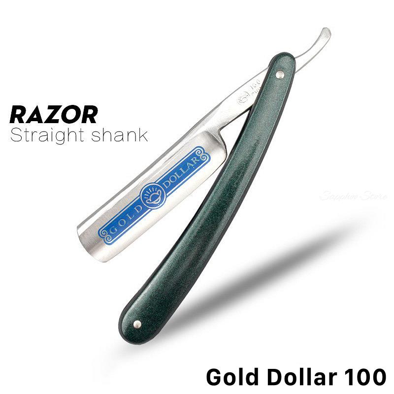 Gold Dollar 777 Gold Monkey Classic Steel Straight Edge Salon Barber Shaving Razor Gold Dollar 208/100/666/66 Ready To Use