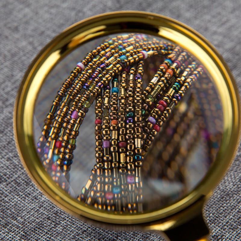 ZISIZ 80mm Handheld Reading Magnifier with Rosewood Handle